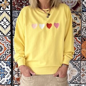 Costa Mani Sweatshirt Heart Yellow