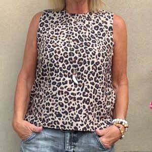 Depeche Top Sleevesless Lina Leopard