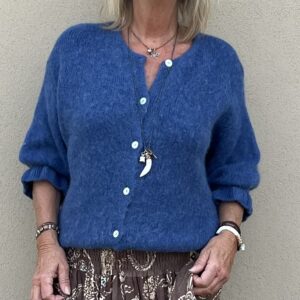 Marta du Chateau Cardigan Juliana Jeans Blue