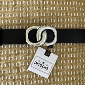 Depeche Jeans Bælte Black Silver