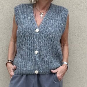 Marta du Chateau Strik Vest Odile Grey