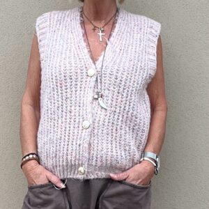 Marta du Chateau Strik Vest Odile Old Pink