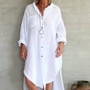 Cabana Living Stor Skjorte Aira White